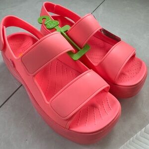 CROCS Women's Sandals in Bright Pink